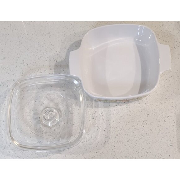 Vintage Corning Ware Spice of Life L’Echalote A-1-B 1Qt Dish Lid Metal Trivet - Picture 5 of 16